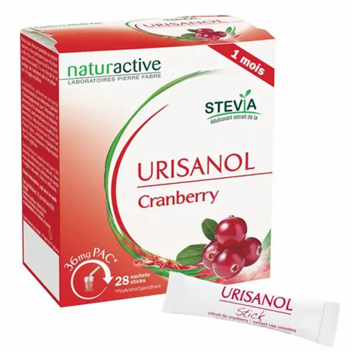 Urisanol Cranberry Stevia (28 Sticks)